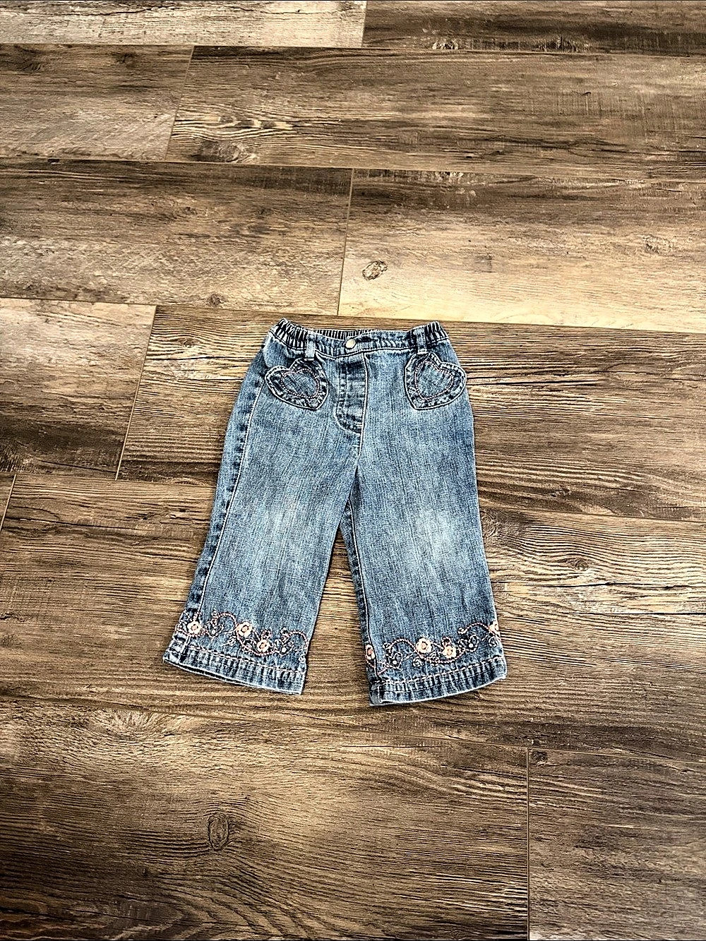 George Blue Embroidered Jeans, 12 Months